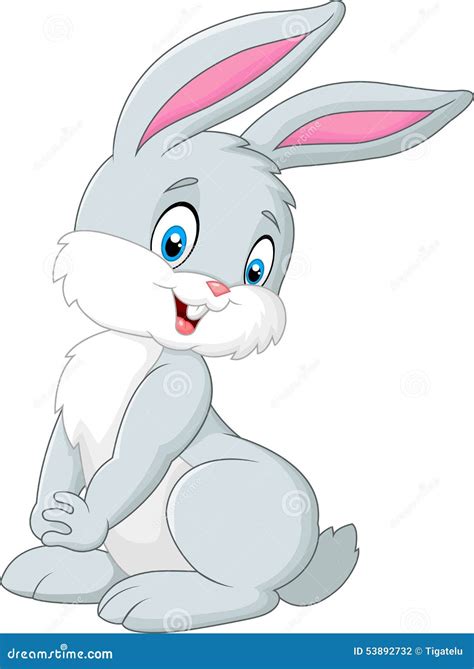 Cartoon Adorable Rabbit Stock Vector - Image: 53892732