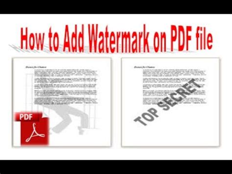 How To add Watermark PDF document file || Online For Free guide - YouTube