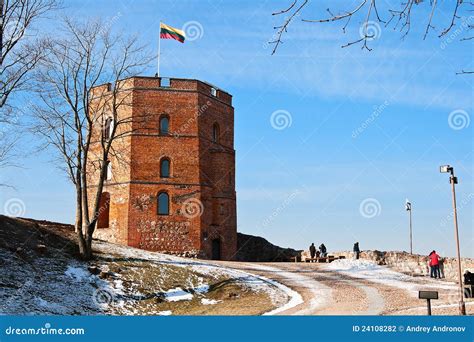 Gediminas Tower in Vilnius. Upper Castle Stock Photo - Image of ...