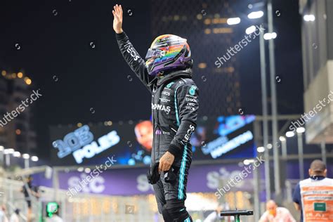 Mercedes Driver Lewis Hamilton Britain Celebrates Editorial Stock Photo ...