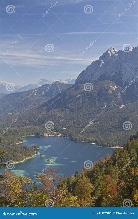 View at Eibsee stock image. Image of light, turquoise - 21502981