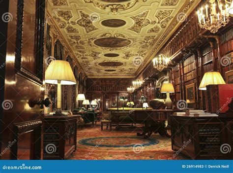 A View Of The Chatsworth House Library, England Editorial Stock Photo ...