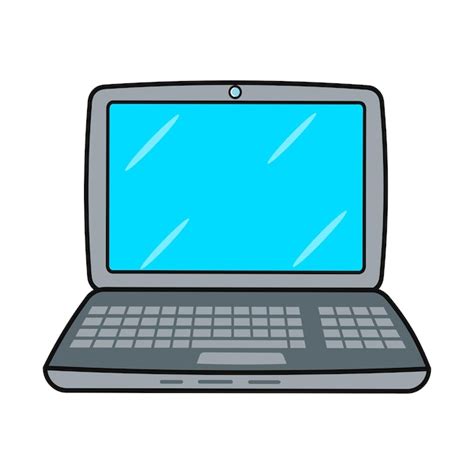 Premium Vector | Cute funny laptop character