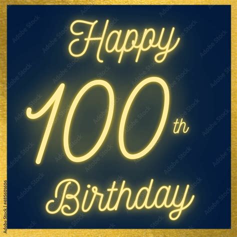 Happy 100th Birthday Stock Illustration | Adobe Stock