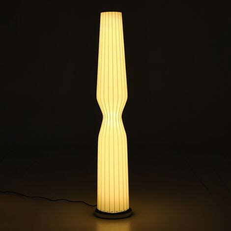 White Modern Curved Column LED Floor Lamp