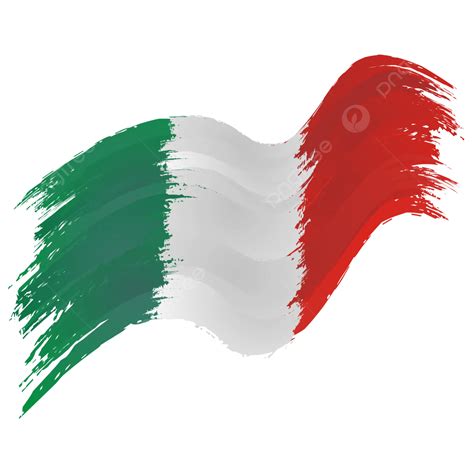 Italia Pinceladas Ondeando Bandera Vector PNG , Italia, Bandera ...