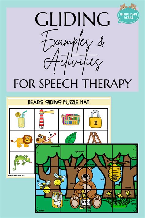 Gliding Examples & Activities for Speech Therapy in 2023 | Speech therapy, Speech and language ...