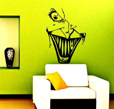 Wall Decals Horror Face Decal Vinyl Sticker Home Decor Horror