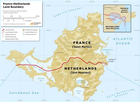 France (Saint Martin)–Netherlands (Sint Maarten) Land Boundary | Sovereign Limits