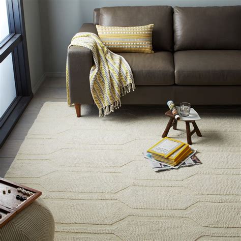 Honeycomb Textured Wool Rug | West Elm