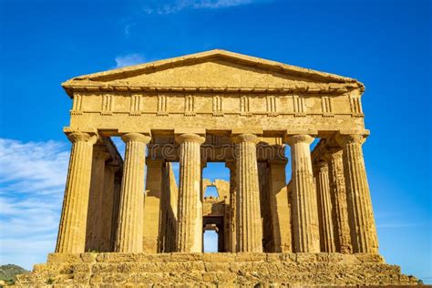 The Famous Temple of Concordia in the Valley of Temples Stock Image ...