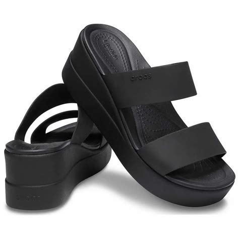 Crocs Brooklyn Mid Wedge Sandals Black buy and offers on Dressinn