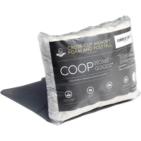 Coop Home Goods Original Memory Foam Pillow Refill, Medium Density- 1 ...