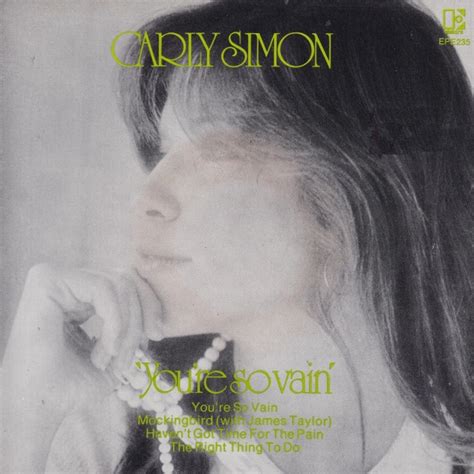 Carly Simon - You're So Vain (Vinyl, 7", 45 RPM, EP) | Discogs