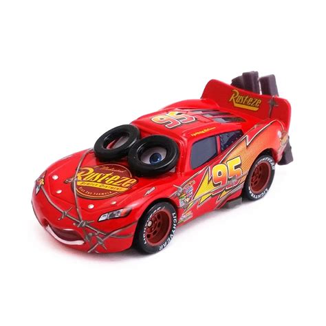 Disney Pixar Cars Spinout Lightning McQueen 1:55 Diecast Metal Toy Car Loose New Kids Boy ...