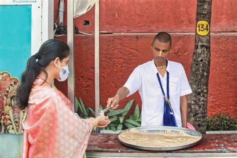 Prasadam For Every Visitor at ISKCON Juhu