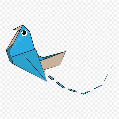 Origami Bird Vector Design Images, Origami Blue Tailed Bird, Origami ...