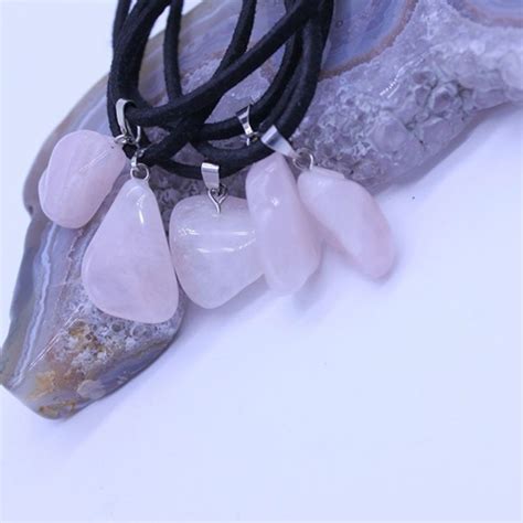 Natural Rose Quartz Necklace Pendant Healing Adjustable Chakra Reiki Pendulum | eBay