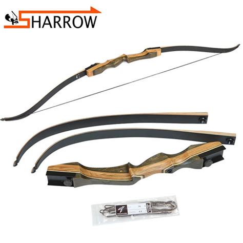 1pc 30 60lbs 62 inch Recurve Bow Right Hand Takedown ILF Wooden For ...