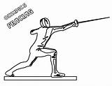 Fencing Olympics Färbung Seite  Kostenlose Druckbare Malvorlagen Für sketch template