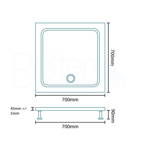 Easy Plumb 700 x 700 Square Shower Tray