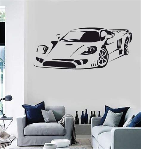 Wall Stickers Vinyl Decal Sports Car Racing Garage Rally ig1305 | Vinyl decals, Garage decor ...