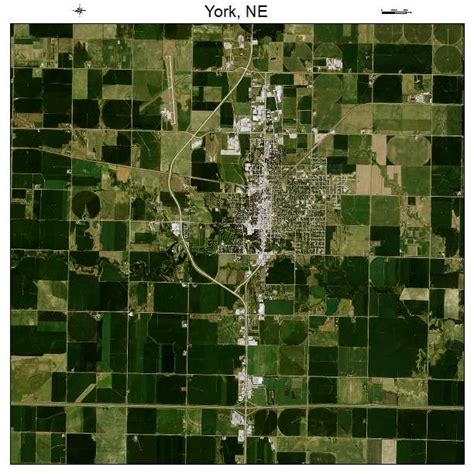 Aerial Photography Map of York, NE Nebraska