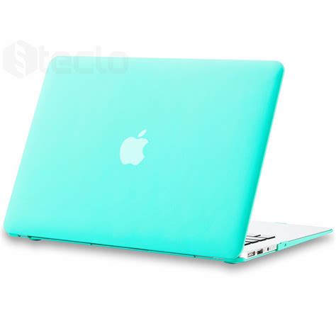 Steklo - TEAL HOT BLUE Rubberized Hard Case for Apple MacBook Air 13.3" (Models: A1466 & A1369 ...