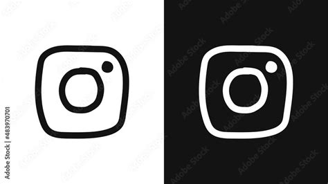 Instagram icons in doodle style. Instagram logos hand drawn. VINNITSA ...