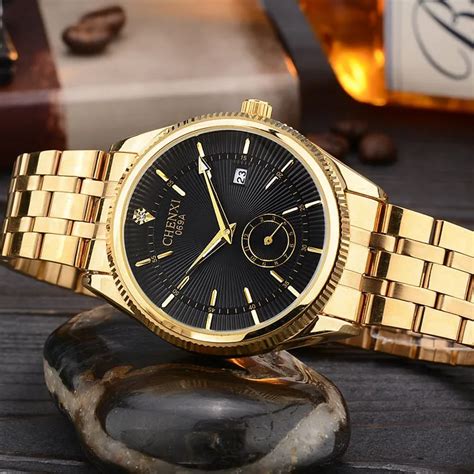 2018 New Fashion CHENXI Watch Gold Color Mens Watches casual Top Brand ...