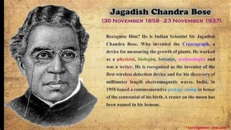 Sir.Jagadish Chandra Bose missed nobel prize for physics - YouTube