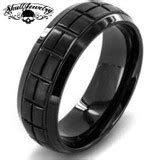 Lord's Prayer Beveled Edge Band (Rose Gold, Black or Blue) - SkullJewelry.com