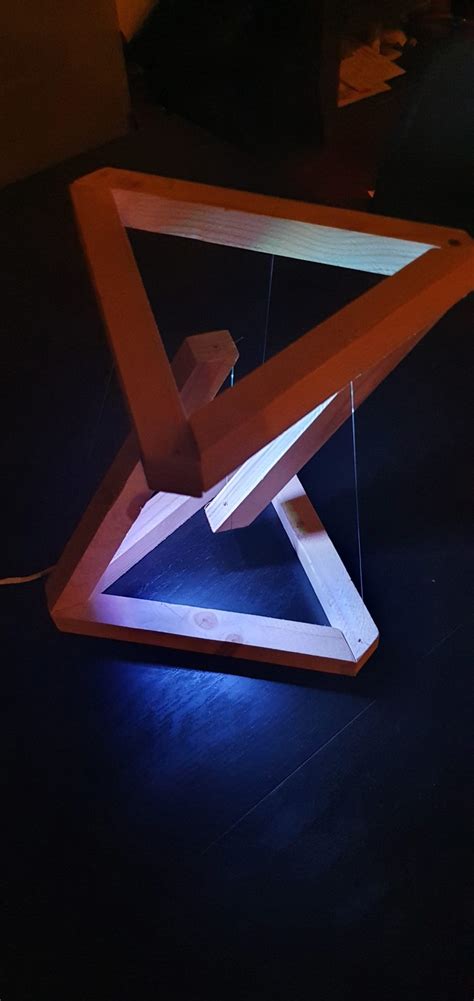 Wooden DIY Tensegrity Lamp with LED - iD Lights