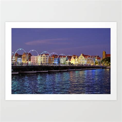 Queen Emma Bridge Curaçao Art Print by myeyes4u | Society6