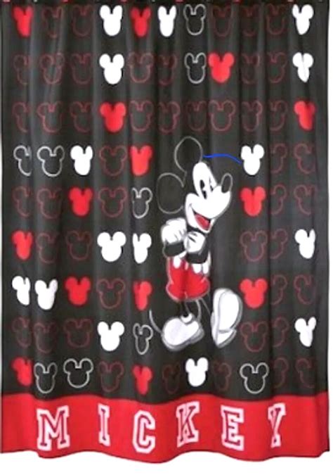 Disney’s Mickey Mouse Halloween Fall Haunted Ghosts Fabric Shower ...