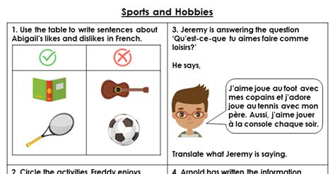 Unit 14 Sports and Hobbies Lesson – Classroom Secrets | Classroom Secrets