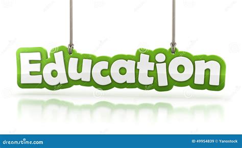 Education Green Word Text on White Background Stock Illustration - Illustration of three ...