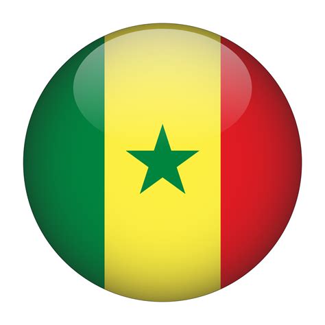 Senegal 3D Rounded Flag with Transparent Background 15272163 PNG