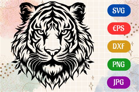 Tiger | Black and White Logo Vector Art Graphic by Creative Oasis · Creative Fabrica