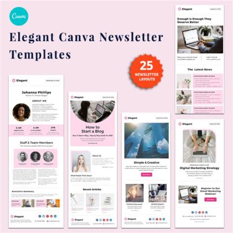 Elegant Canva Newsletter Templates - Pennyblack Templates