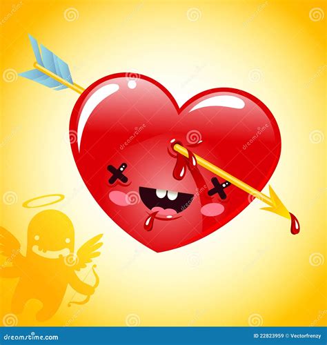 Arrow pierced Heart stock vector. Illustration of bleeding - 22823959