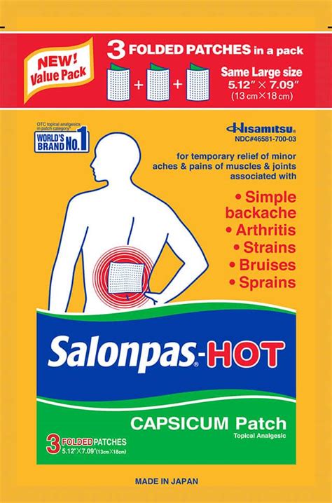 Salonpas® Pain Relief Patches & Sprays for Powerful Pain Relief When and Where You Need It.