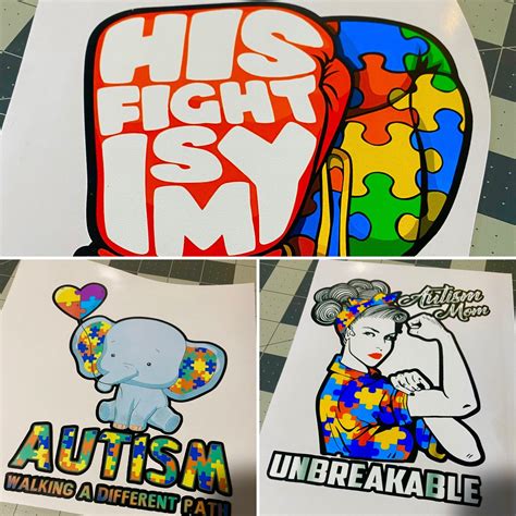 Autism Awareness Full Color Stickers | Etsy