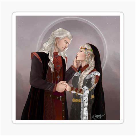 "Daemon and Rhaenyra wedding l" Sticker for Sale by iivysart | Redbubble