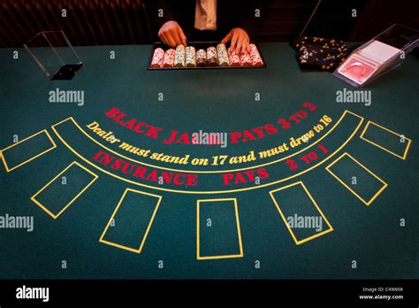 Blackjack table hi-res stock photography and images - Alamy