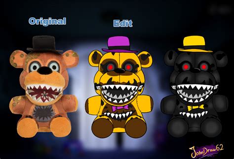 Nightmare Fredbear Plushie Concept (Edit) by JohnDrawFatties on DeviantArt