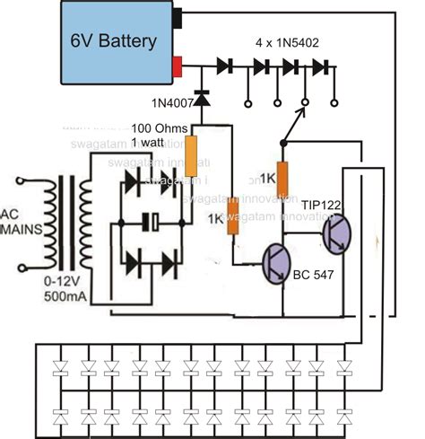 6v Emergency Light Circuit Diagram Pdf