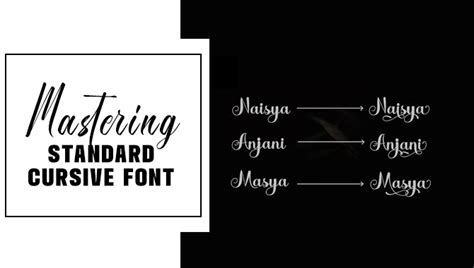 Standard Cursive Font - Elegant Mastery