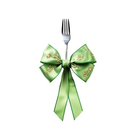 Christmas Decorations, Cutlery In Green Ribbon, Top View, Christmas Reindeer PNG Transparent ...