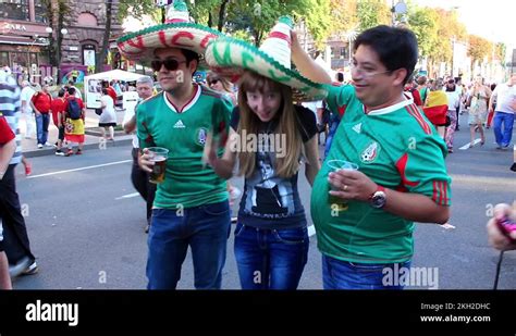 Mexican football fans before final match of European Football ...